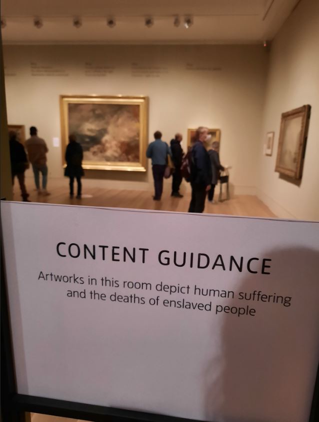 Turner's Modern World review: a content guidance sign